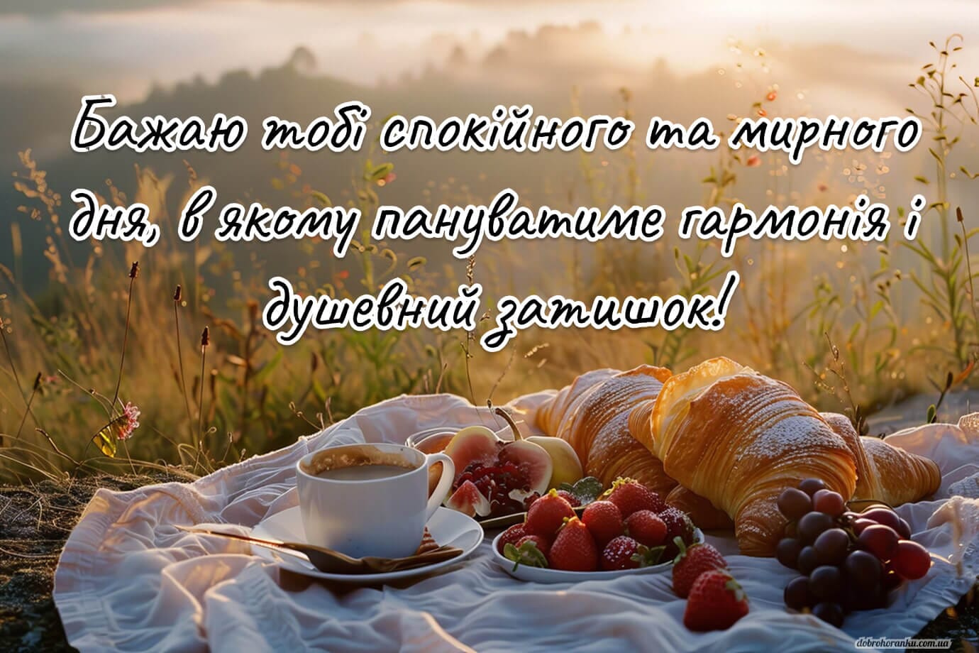 Мирного ранку і смачного сніданку на природі