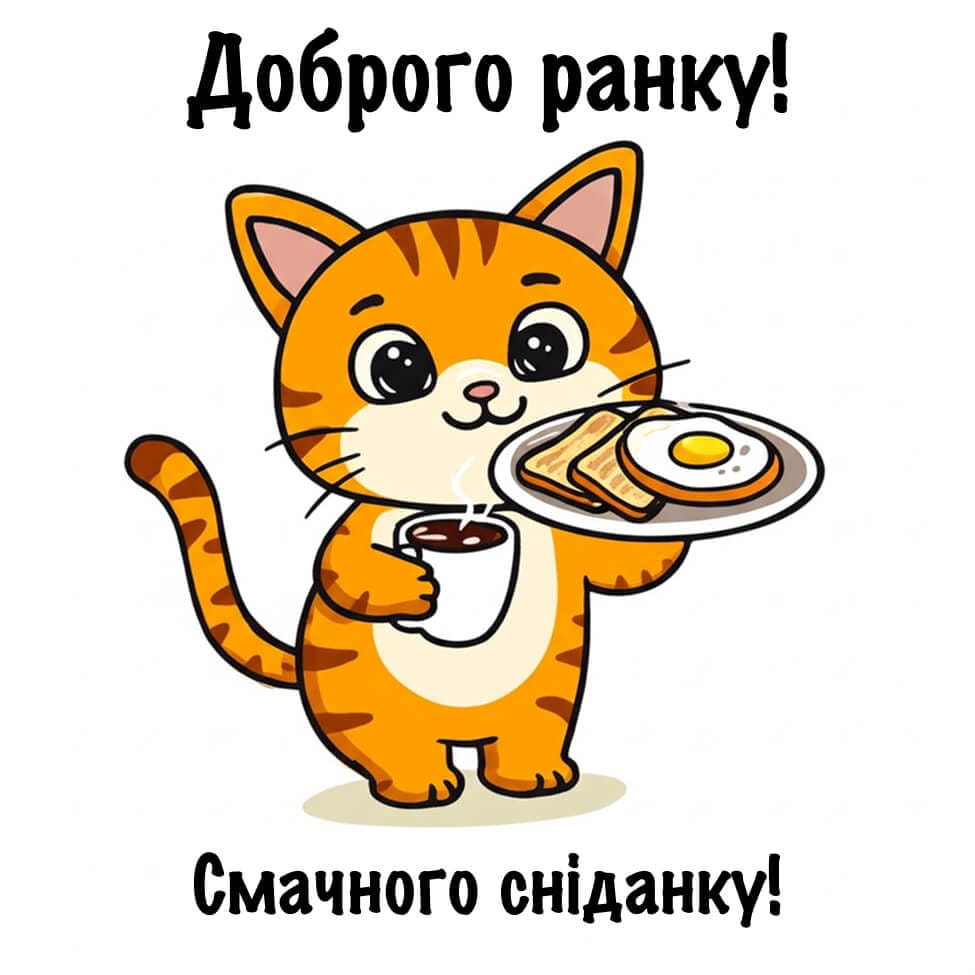 Нове побажання доброго ранку смачного сніданку