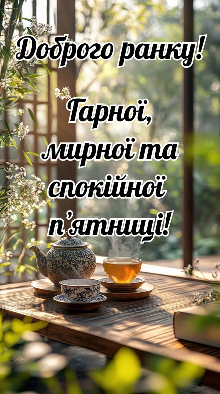 Доброго ранку, гарної, мирної та спокійної пʼятниці