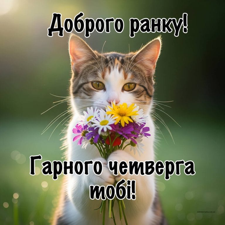 Мила картинка доброго ранку, четвер, гарного дня