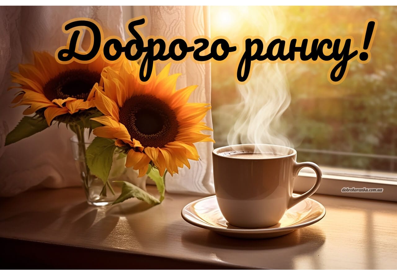 Соняшники і кава зранку