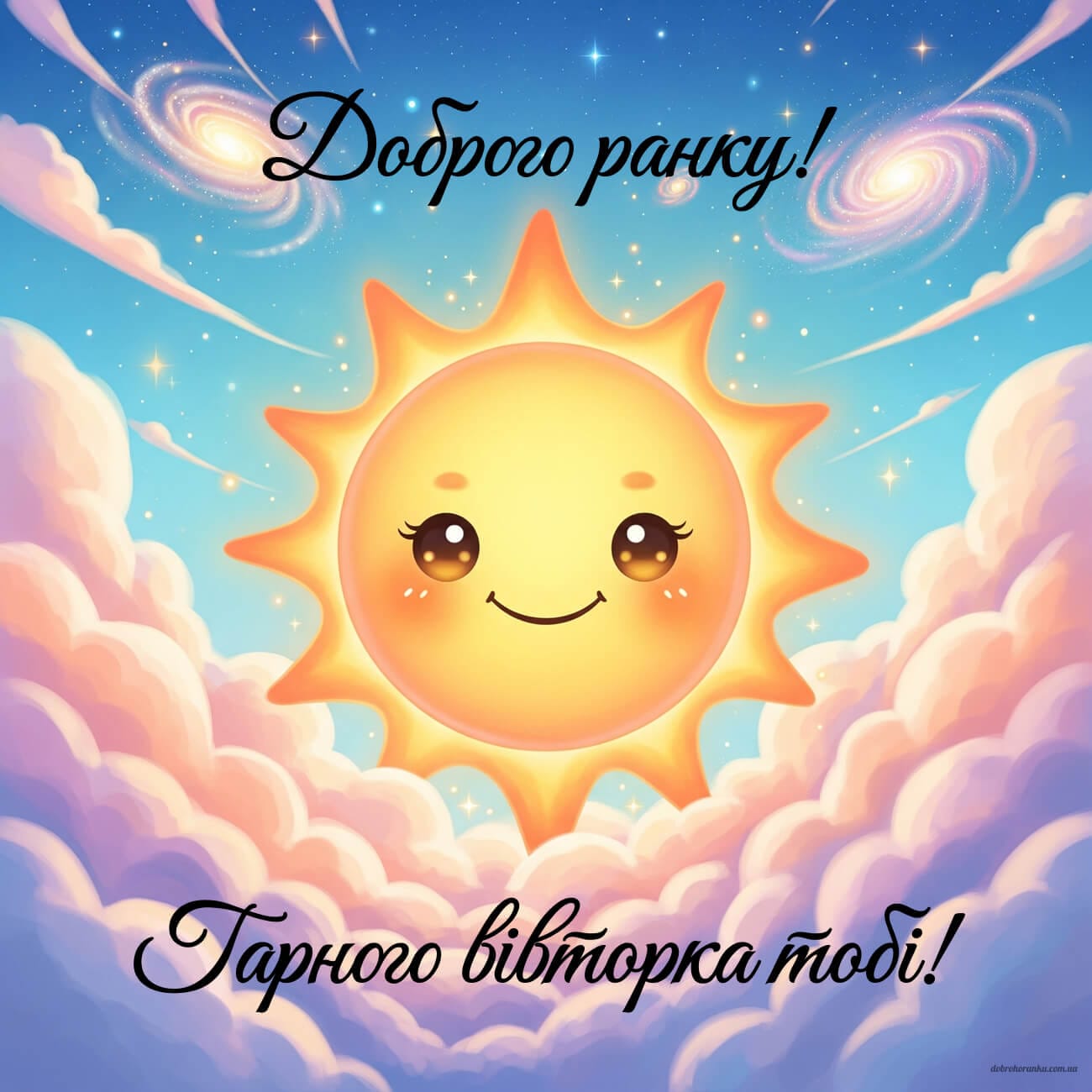 Побажання доброго ранку у вівторок з сонечком
